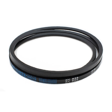 D&D 3V830 Wedge V-Belt, 83 in Outside Length, 3/8 in Top Width, 5/16 in Thickness, 1 Ribs 3V830